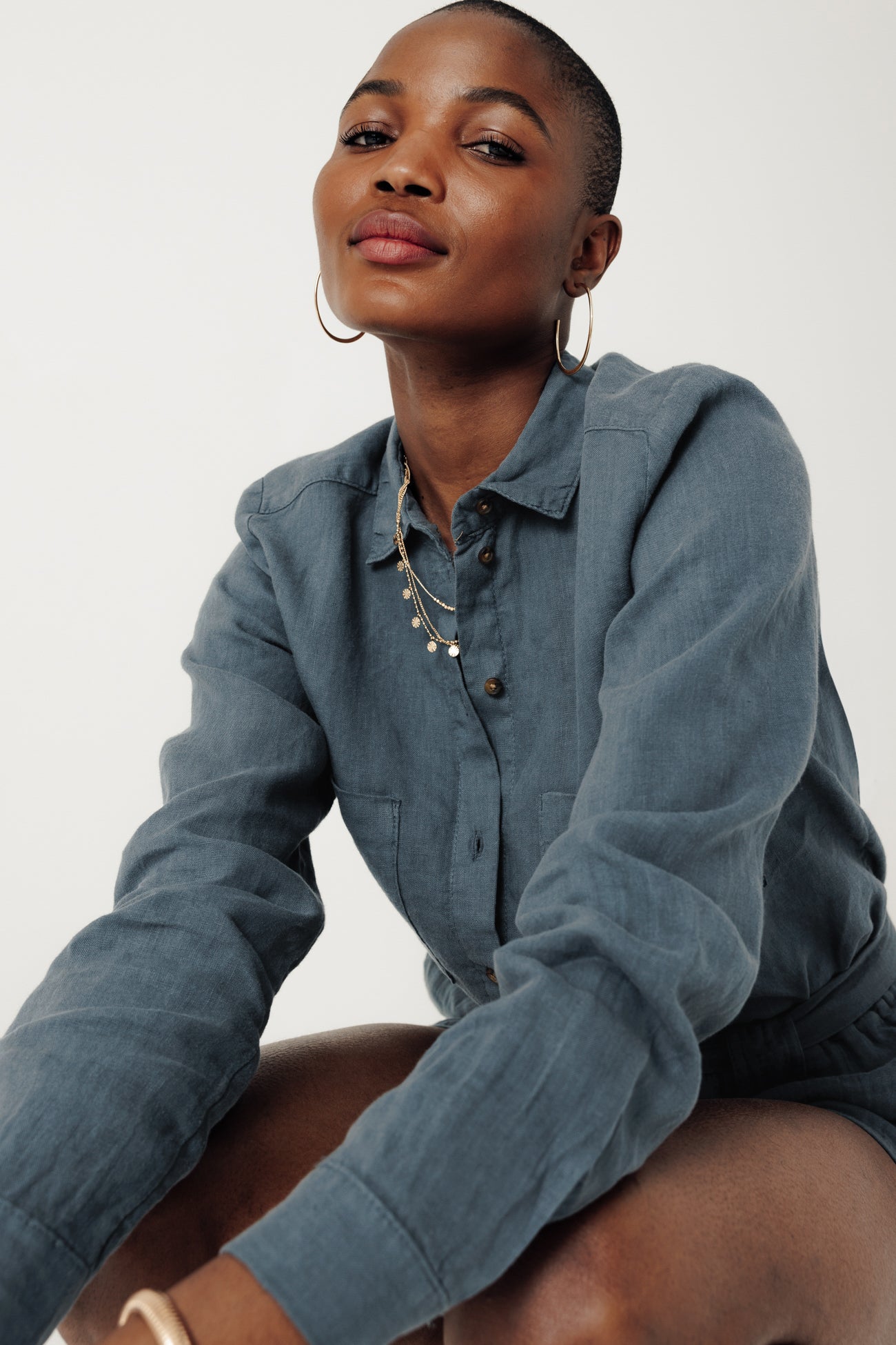 Linen shirt - Soft pink