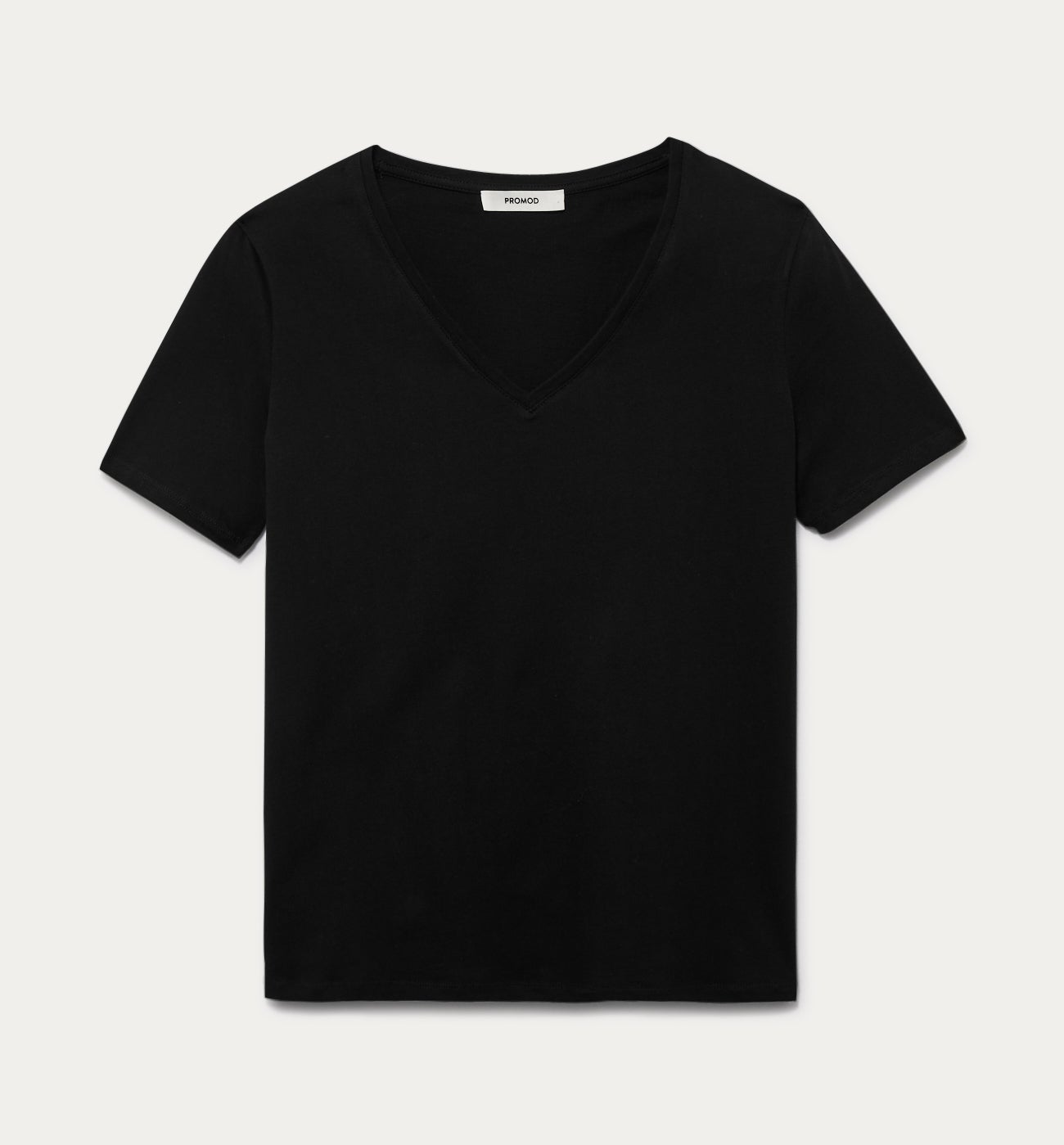 Plain v-neckline top - White