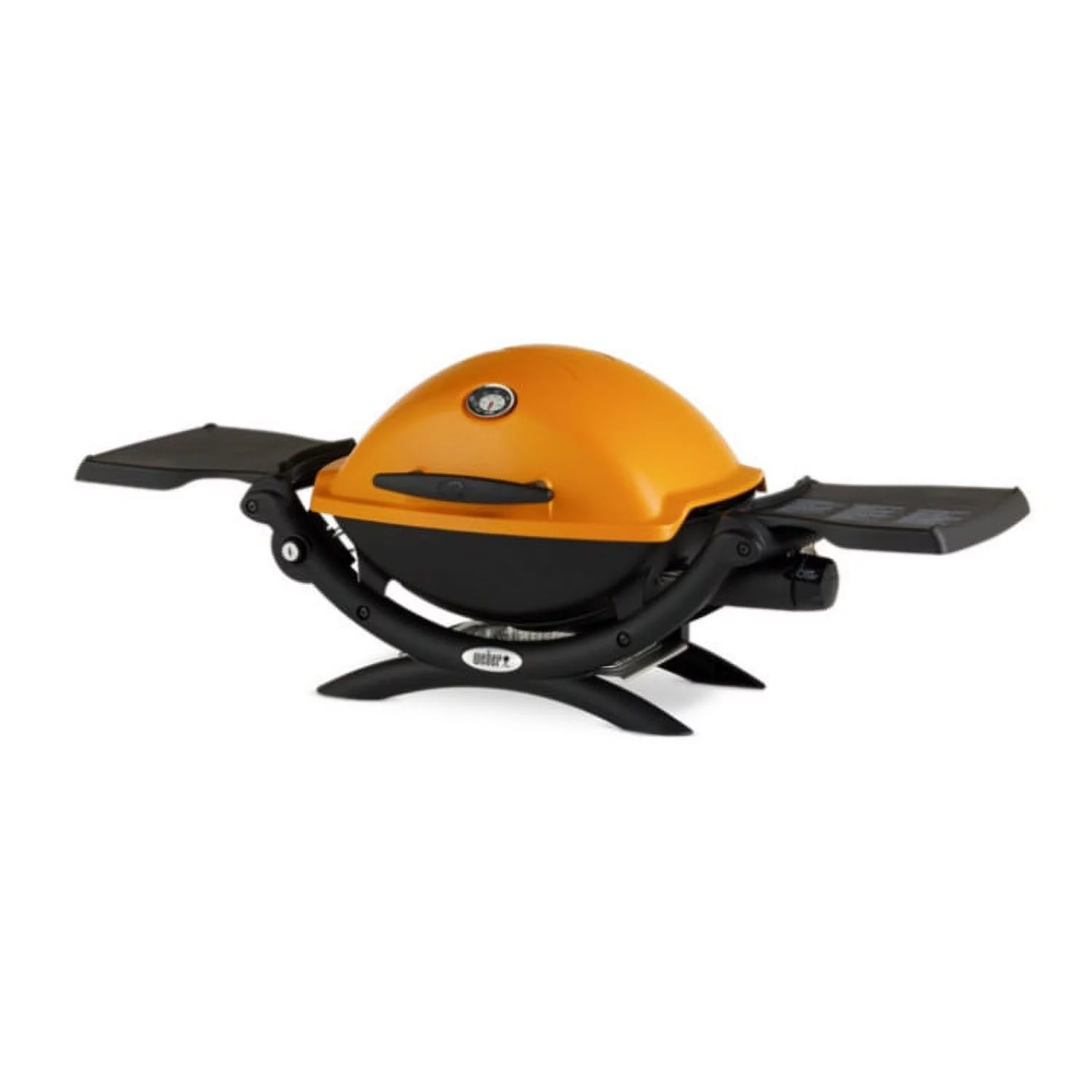 er Q1200 Liquid Propane Grill (Orange) with Portable Cart, Adapter