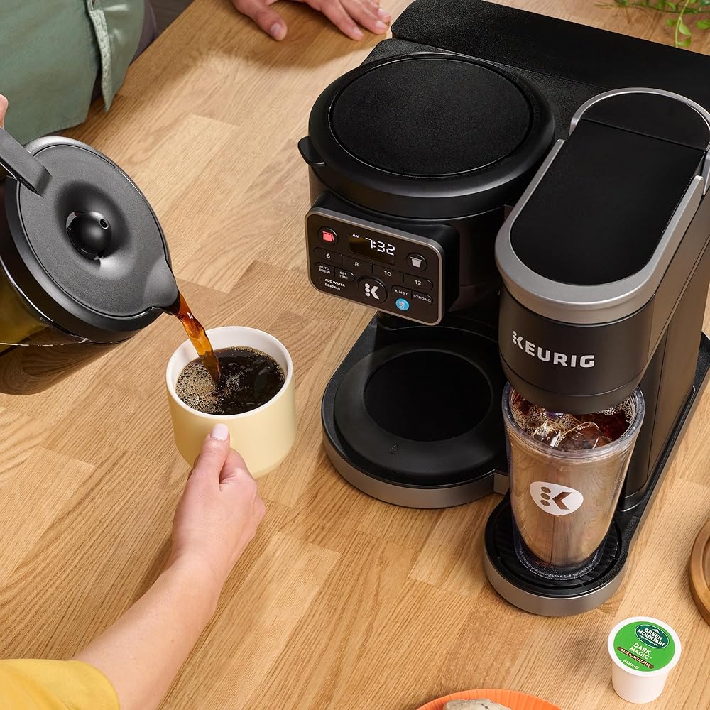 Keurig K-Duo Hot & Iced Single Serve & Carafe Coffee Maker, MultiStream Technology, 72oz Reservoir (Gen 2): Home & Kitchen