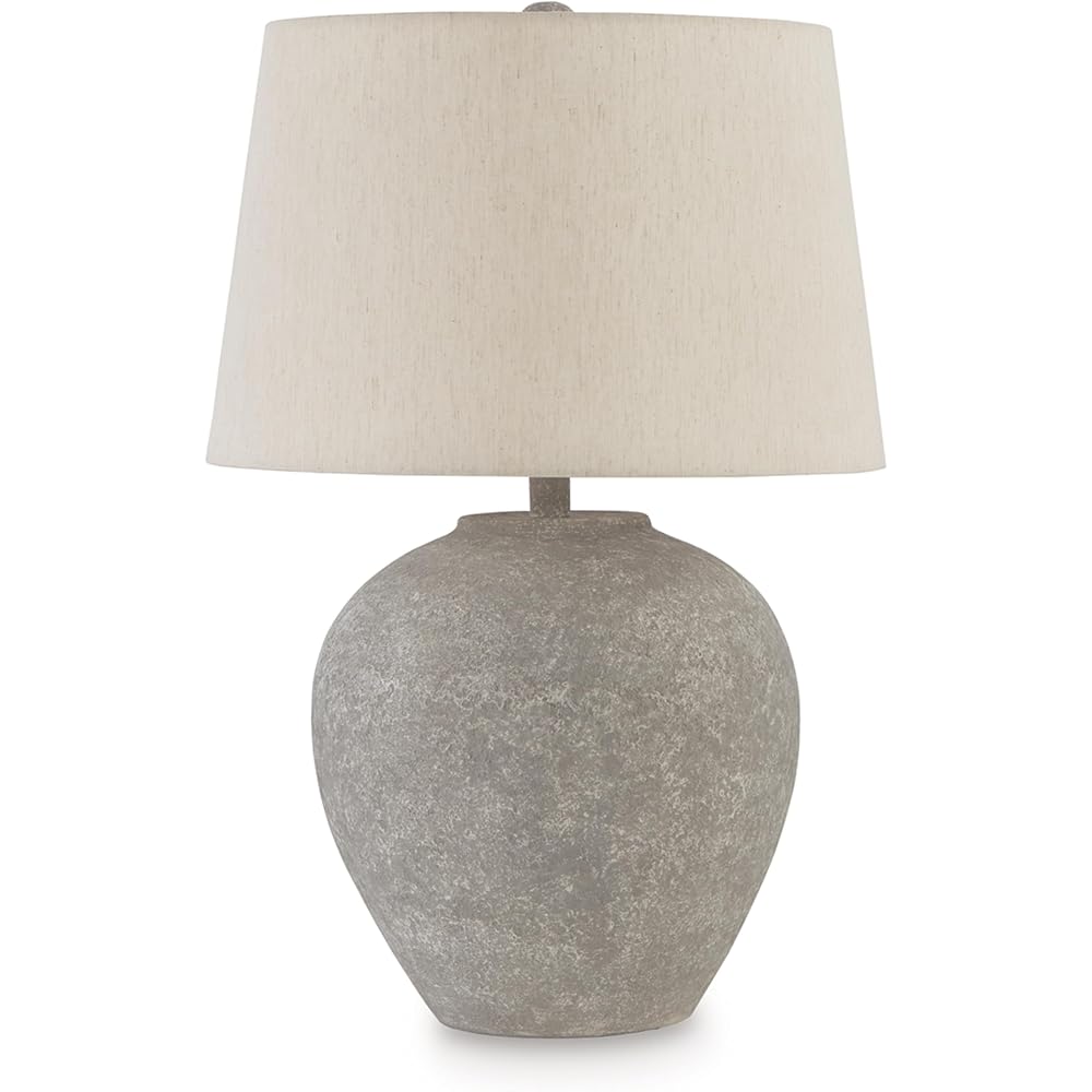 Signature Design by Ashley Dreward Casual 25 Inch Paper Table Lamp, Smoky Brown Finish -