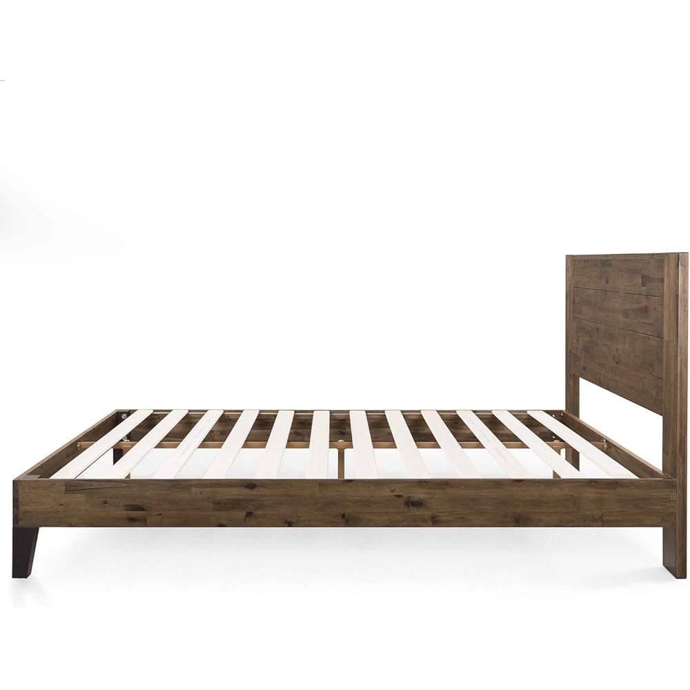 ZINUS Tonja Wood Platform Bed Frame with Headboard, Mattress Foundation with Wood Slat Support, No Box Spring Needed, Easy Assembly, Queen : Home & Kitchen