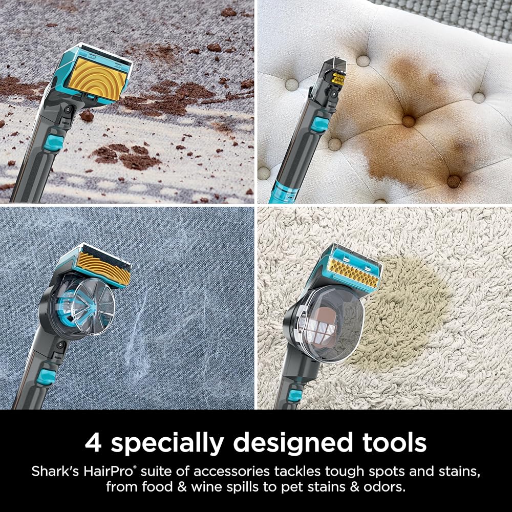 - Shark CarpetXpert HairPro with StainStriker, Upright Carpet, Area Rug & Upholstery Cleaner, Perfect for Pets & Hair Removal, Carpet Shampooer, 4 Cleaning Tools, Pet Cleaning Solution, Copper, EX301
