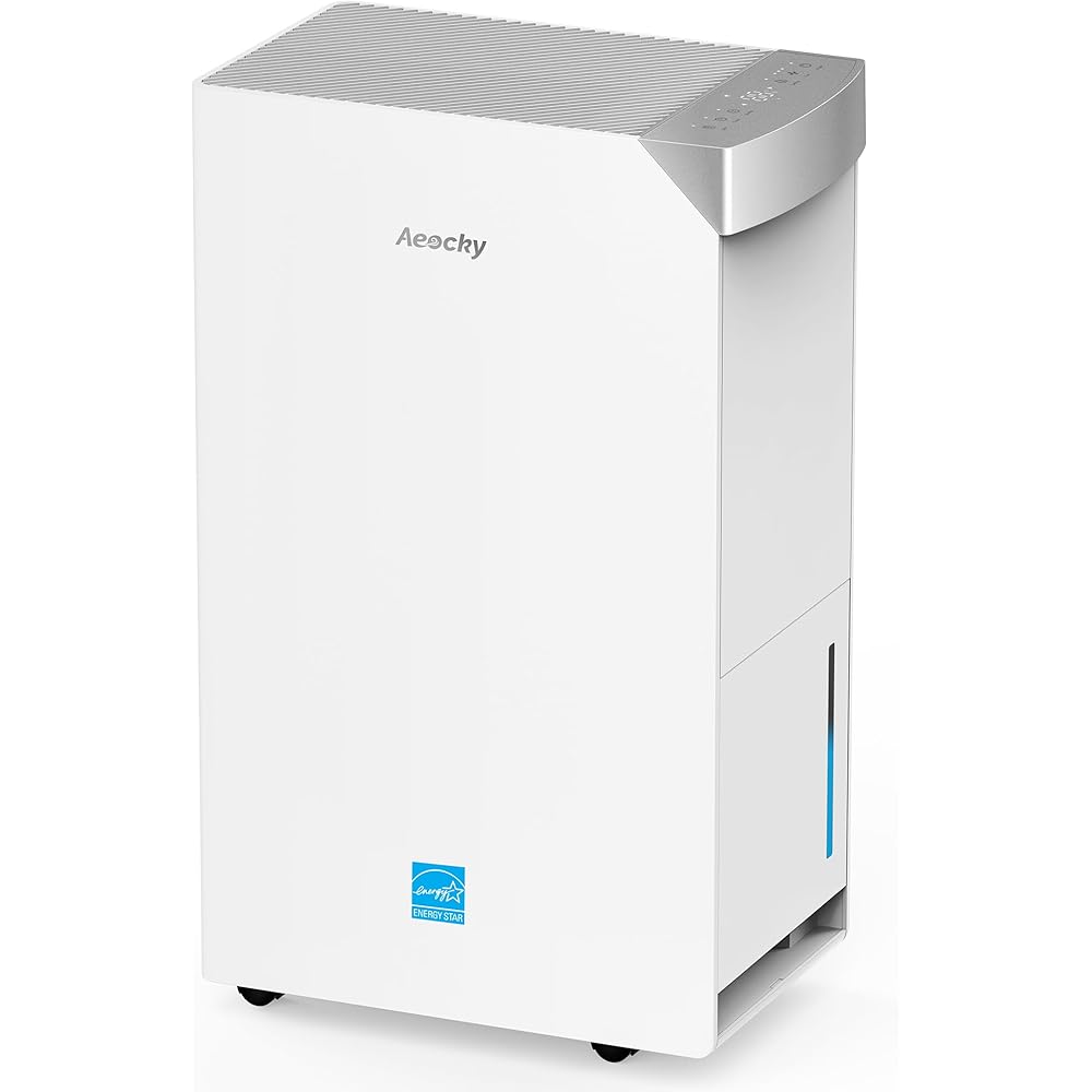 - 4500 Sq.Ft Energy Star 2025 Dehumidifier,AEOCKY Max 74 Pint/D(Standard 52Pint/D) Smart Compressor Dehumidifier with Drain Hose, Intelligent Humidistat,for Basement,Bedroom,Home,Bathroom