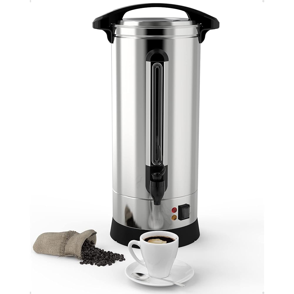 | RIEDHOFF 120 Cup Commercial Coffee Maker, [Quick Brewing] [Food Grade Stainless Steel] Large Coffee Urn Perfect For Church, Meeting Rooms, Lounges, and Other Large Gatherings-18 L: Coffee Urns