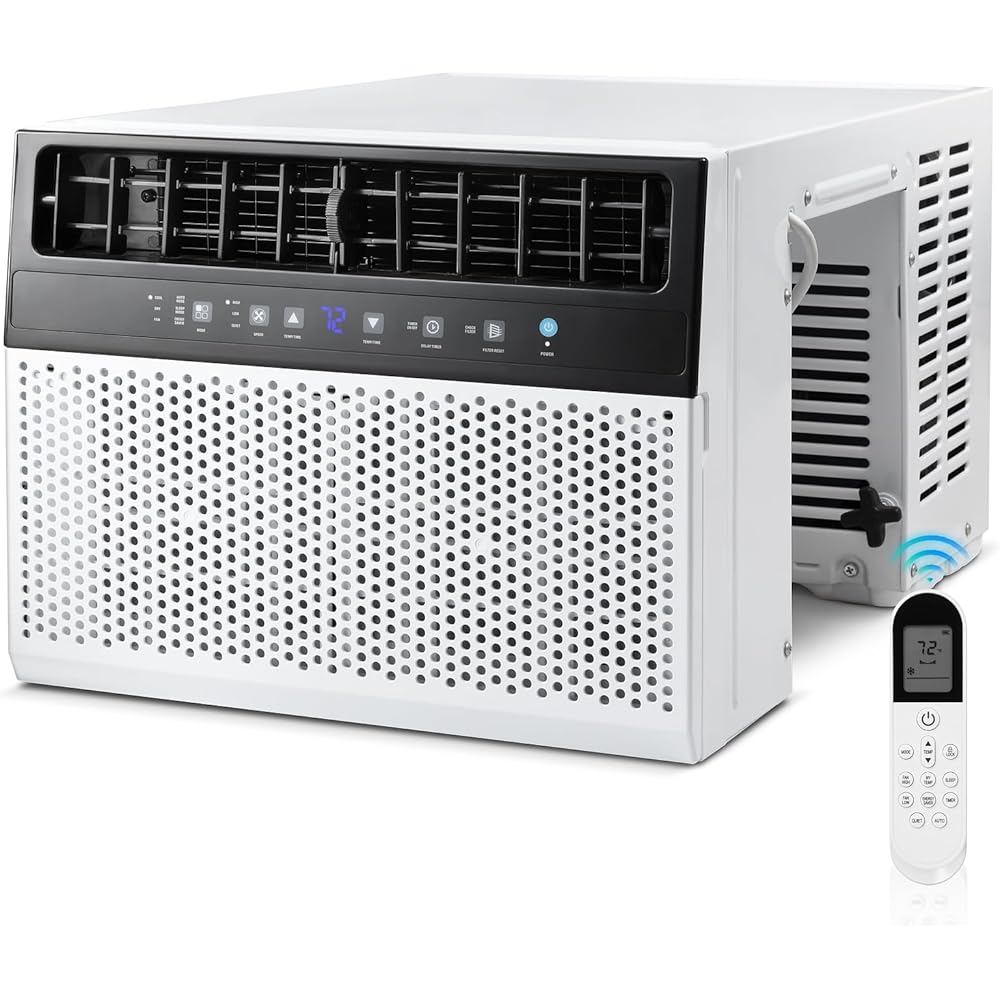 Antarctic Star 12,000 BTU Window Air Conditioners Cools up to 550 Sq. Ft, U-Shaped Air Condtioner Window Unit with 6 Modes 24H Timer, Energy-saving Window AC Units, Easy to Install, White