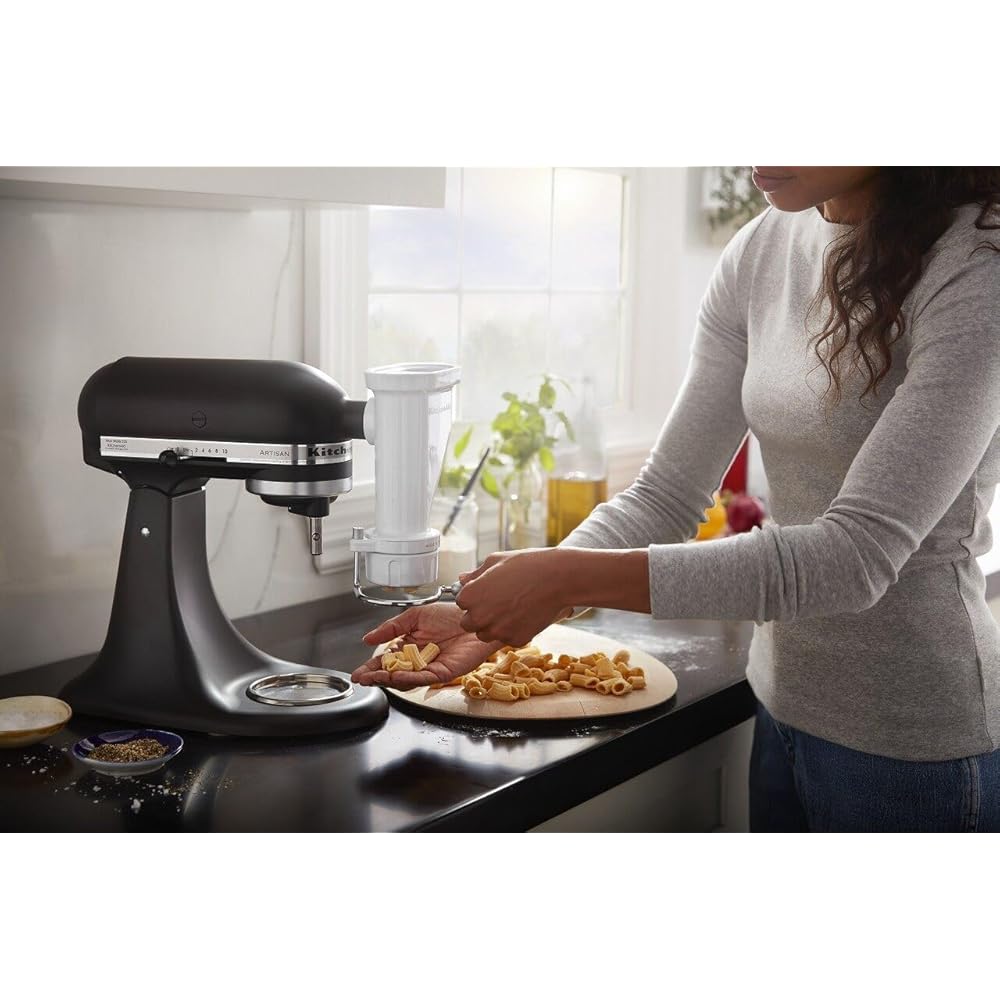 KitchenAid KSMPEXTA Gourmet Pasta Press Attachment with 6 Interchangeable Pasta Plates, White : Home & Kitchen