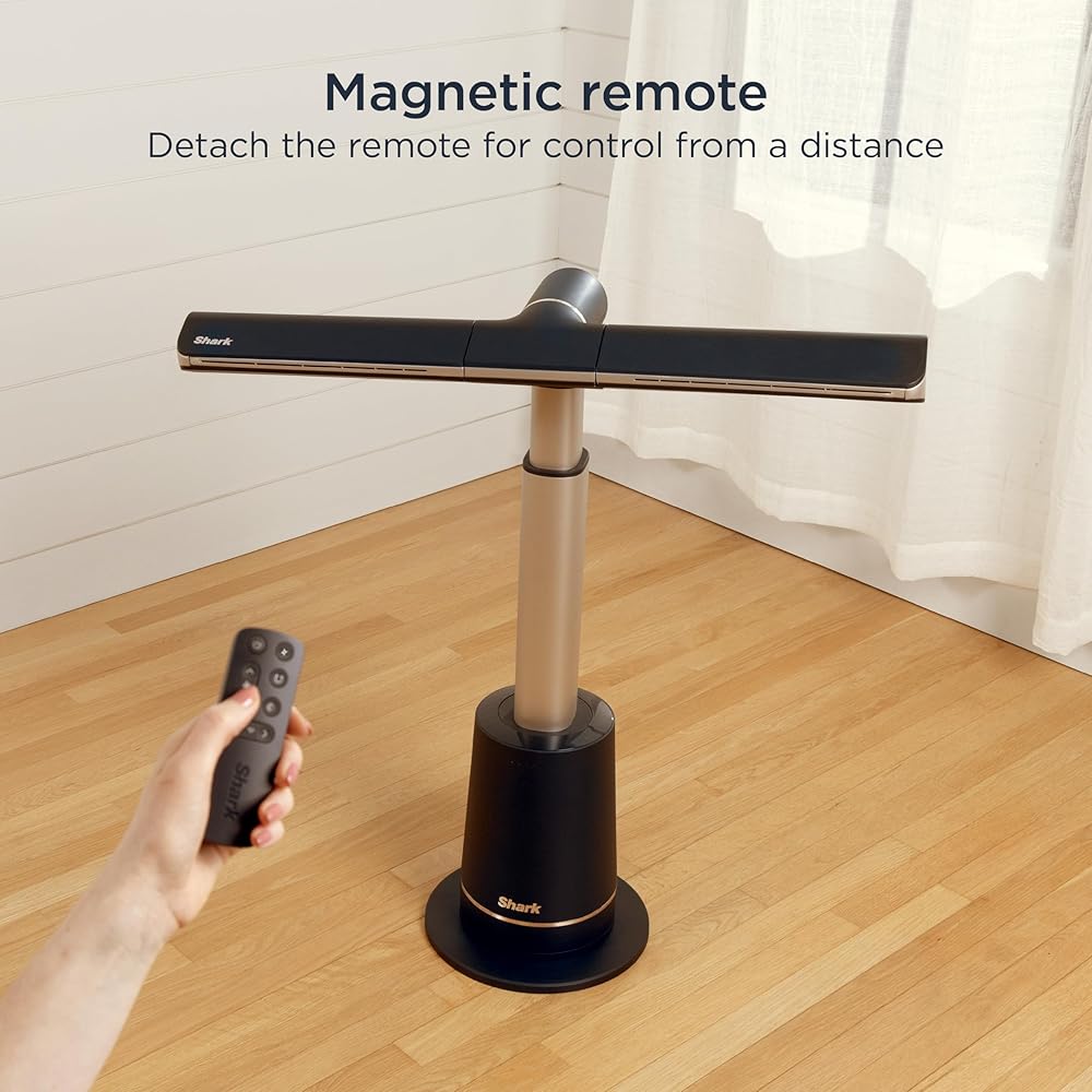 Shark TurboBlade Fan—Ultra-customizable bladeless tower fan, pivots, twists, oscillates 180°, circulates and propels air, 10 noise levels + 10 speeds, easy to clean, charcoal, TF202S