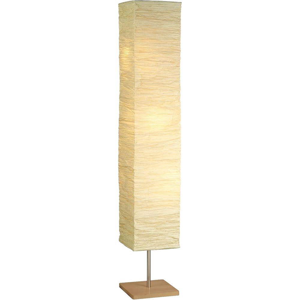 Adesso Three Light Floor Lamp – Natural Wood Base & Adjustable Brightness – Perfect Lighting for Bedroom, Living Room and Corner Decor, Beige