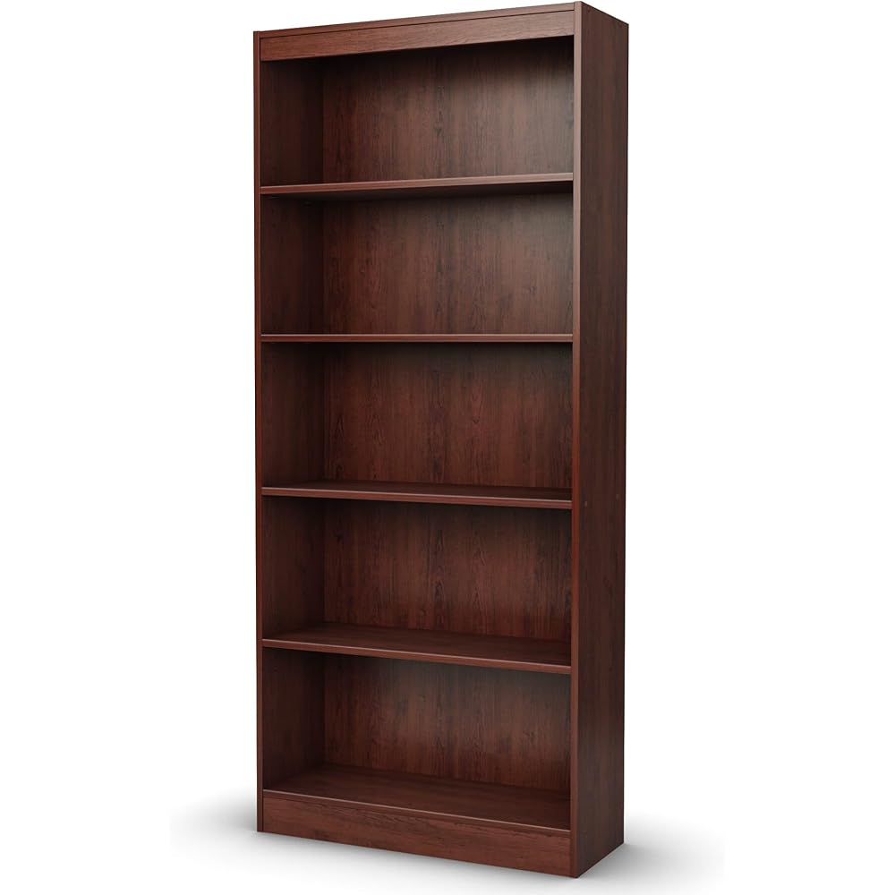 South Shore Axess 5-Shelf Bookcase - Royal Cherry : Home & Kitchen
