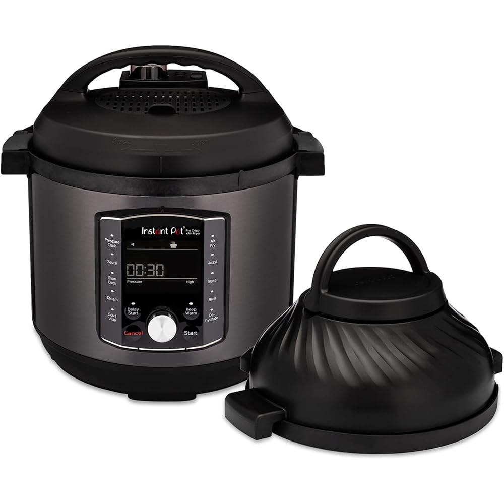 Instant Pot Pro Crisp 11-in-1 Air Fryer and Electric Pressure Cooker Combo with Multicooker Lids that Air Fries, Steams, Slow Cooks, Sautés, Dehydrates, & More, Free App With Over 800 Recipes, 8 Quart: Home & Kitchen