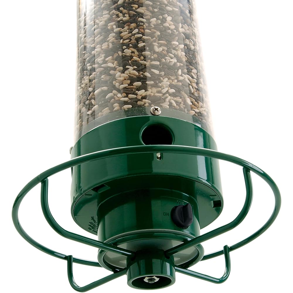 Droll Yankees Squirrel Proof Bird Feeders for Outdoors - Flipper, Collapsible Perches, 5-Pound Seed Capacity, Blue : Pet Supplies