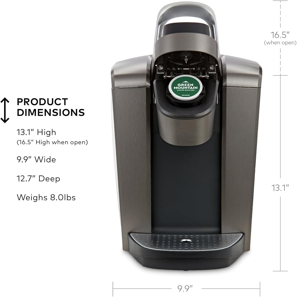 Keurig K-Elite Single Serve K-Cup Pod Coffee Maker, with Strength and Temperature Control, Iced Coffee Capability, 8 to 12oz Brew Size, Programmable, Brushed Slate: Home & Kitchen