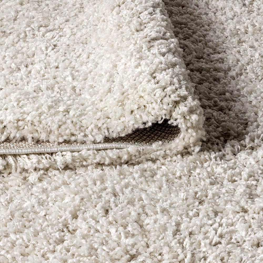 JONATHAN Y Mercer Shag Plush Cream Indoor Area Rug, 8x10, Contemporary, Modern, Easy-Cleaning for Living Room, Bedroom, Kitchen, Pet Friendly, Non-Shedding (MCR106D-8) : Home & Kitchen