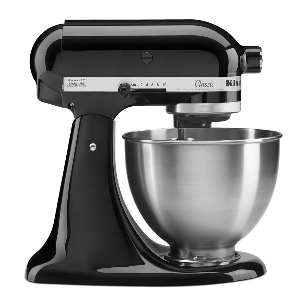 KitchenAid Classic Series 4.5 Quart Tilt-Head Stand Mixer K45SS, Onyx Black: Electric Stand Mixers: Home & Kitchen