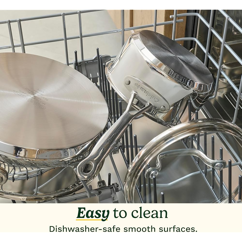 Cuisinart 77-11G Stainless Steel 11-Piece Set Chef's-Classic-Stainless-Cookware-Collection: Cuisinart Pot Set: Home & Kitchen