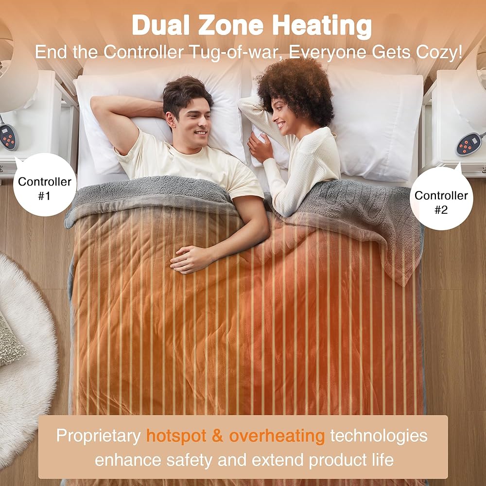 Beautyrest Heated Microlight to Berber Blanket - King