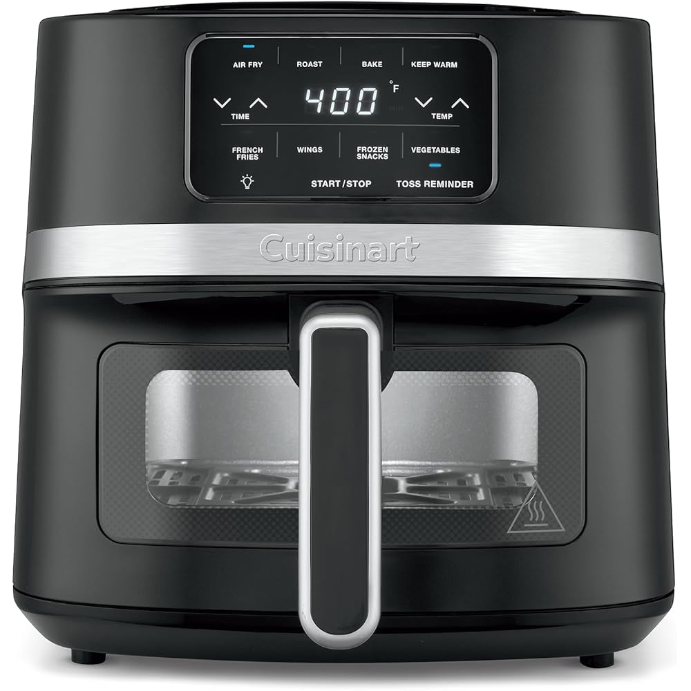 Cuisinart Air Fryer, 4.5-Quart Basket Fryer with 4 Cooking Functions to Air Fry, Roast, Bake, and Keep Warm, 4 Airfryer Presets, Dishwasher-Safe Parts, AIR-160NAS, Stainless Steel & Black : Home & Kitchen
