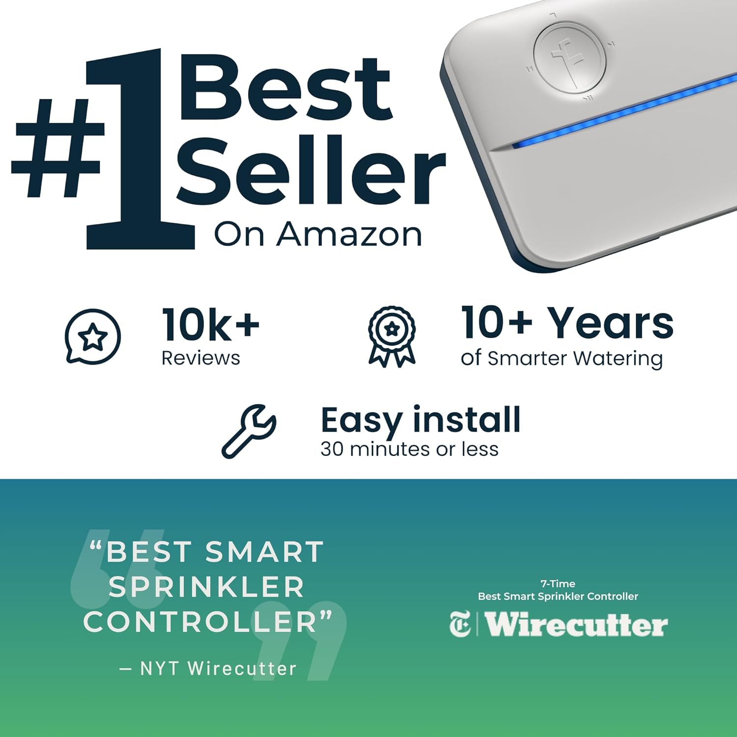: Rachio WiFi Smart Sprinkler Controller (8-Zone Irrigation Remote Control) – App-Based Scheduling, Local Weather Intelligence, Rain Skips, Easy DIY Install : Patio, Lawn & Garden