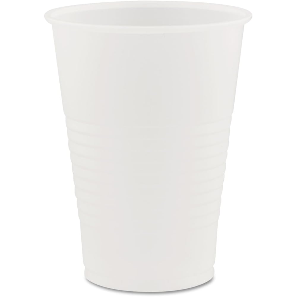 Dart Y7 7 oz Trans Ribbed Wall PS Cup (Case of 2500)