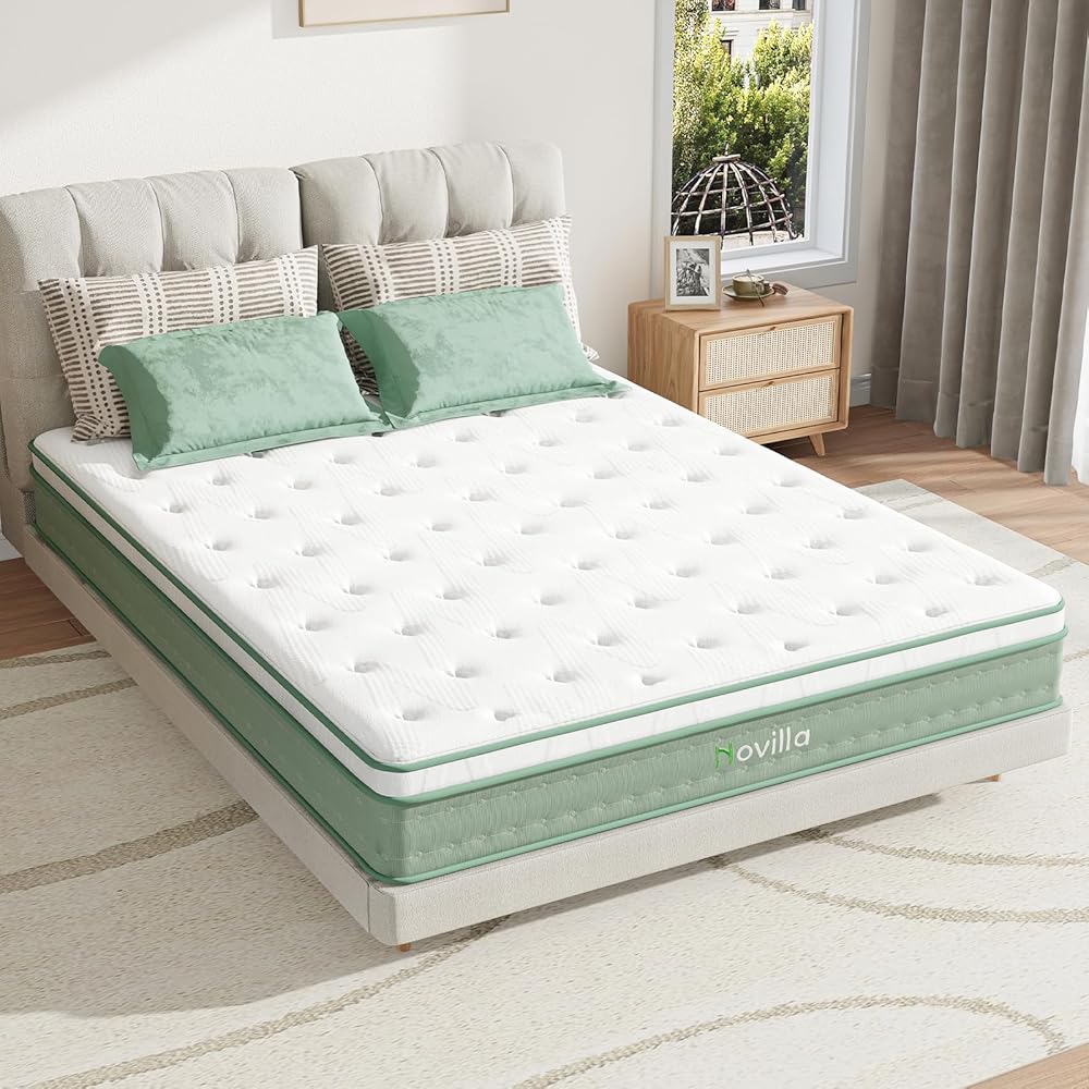 Novilla Twin Mattress, 10 Inch Hybrid Mattress in a Box, Gel Inflation Memory Foam with Pocket Coils Innerspring for a Cozy Night, Pillow Top Twin Size Mattresses, Medium Firm & Fit The Body's Curves : Home & Kitchen