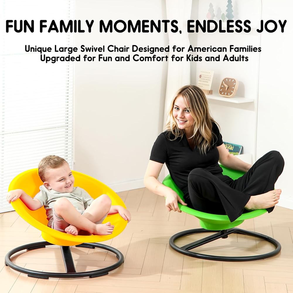 Spinning Chair for Autistic Kids, Sit and Spin Autism Toys for Age 3+, Sensory Swivel Chair Enhancing Motor Skills, Educational Indoor & Outdoor Toys (Green) : Home & Kitchen