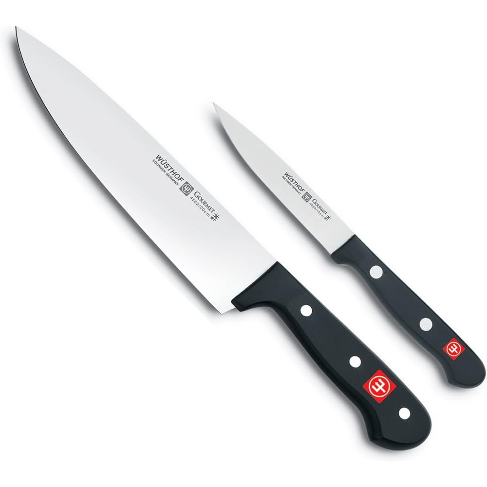 WÜSTHOF Gourmet 2-Piece Chef's Knife Set,Black: Block Knife Sets: Home & Kitchen