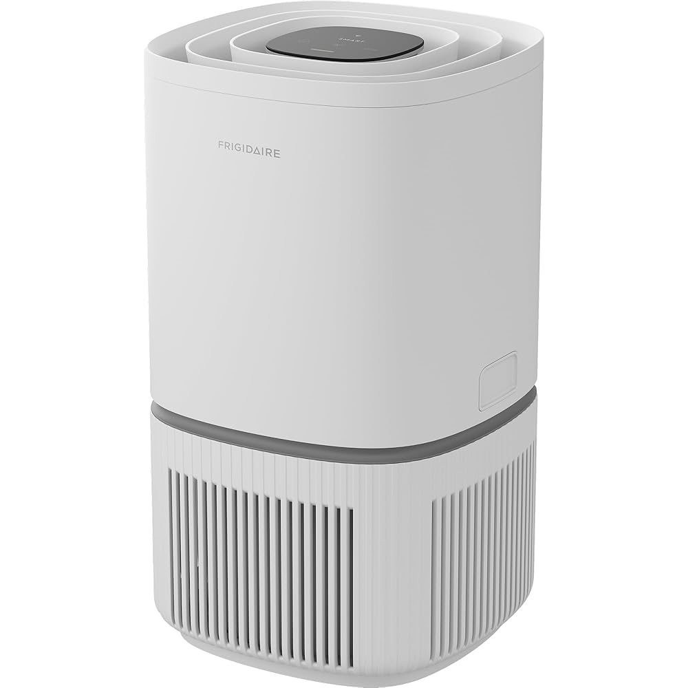 Frigidaire PureA300 HEPA Air Purifier for Small Bedrooms, Covers up to 850 Sq. Ft., 3-Stage Filtration, Energy Star Certification, Air Quality Monitoring, Smart Mode, Ultra Quiet, White : Home & Kitchen