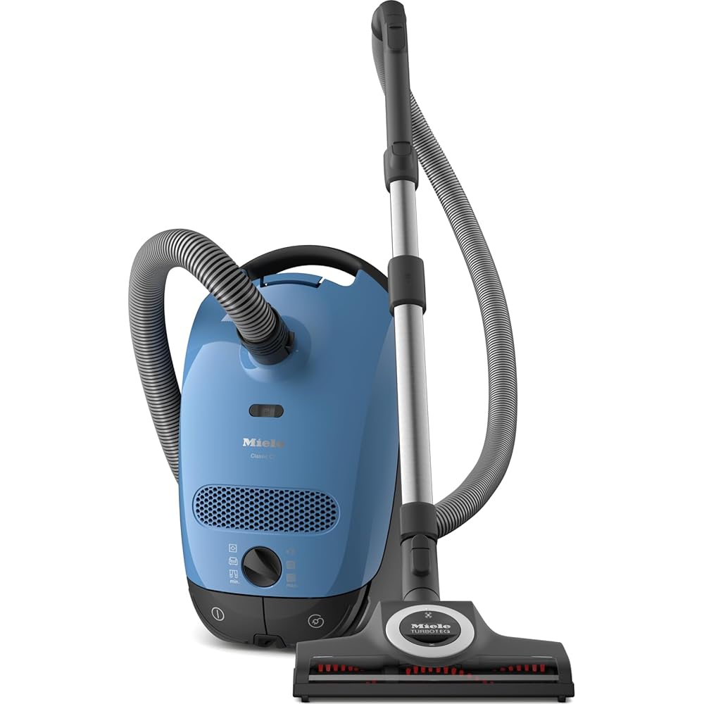 - Miele Classic C1 Turbo Team Bagged Canister Vacuum, Tech Blue - Portable, Household
