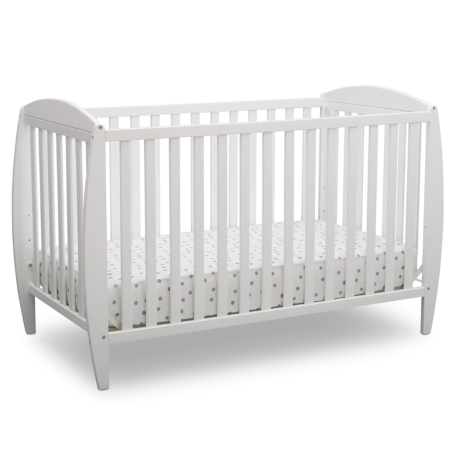 : Delta Children Taylor 4-in-1 Convertible Baby Crib, Easy to Assemble, Sustainable New Zealand Wood, JPMA Certified, White : Baby