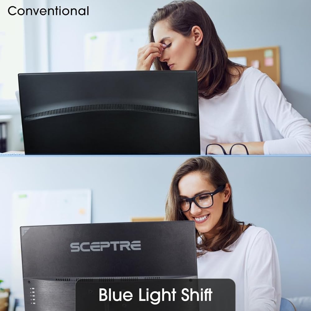 Sceptre Curved 24.5-inch Gaming Monitor up to 240Hz 1080p R1500 1ms DisplayPort x2 HDMI x2 Blue Light Shift Build-in Speakers, Machine Black 2023 (C255B-FWT240) : Electronics