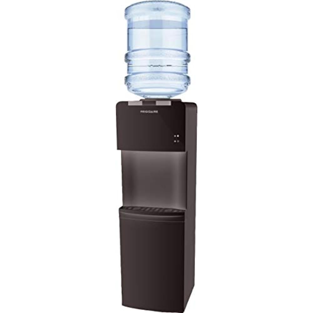 Frigidaire EFWC498 - Top Loading Cooler Dispenser -Hot & Cold Water - Child Safety Lock - Innovative Slim & Sleek Design, Holds 3 or 5 Gallon Bottles - Black : Home & Kitchen