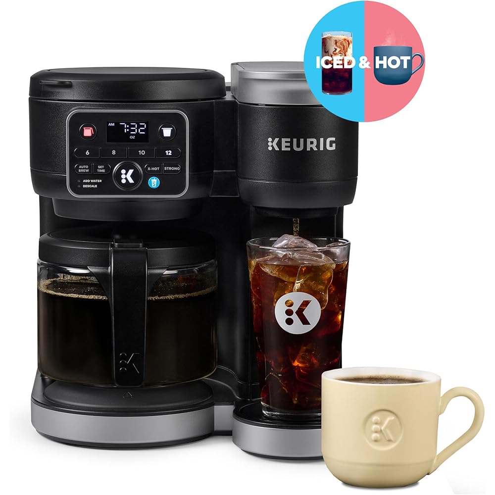 Keurig K-Duo Hot & Iced Single Serve & Carafe Coffee Maker, MultiStream Technology, 72oz Reservoir (Gen 2): Home & Kitchen