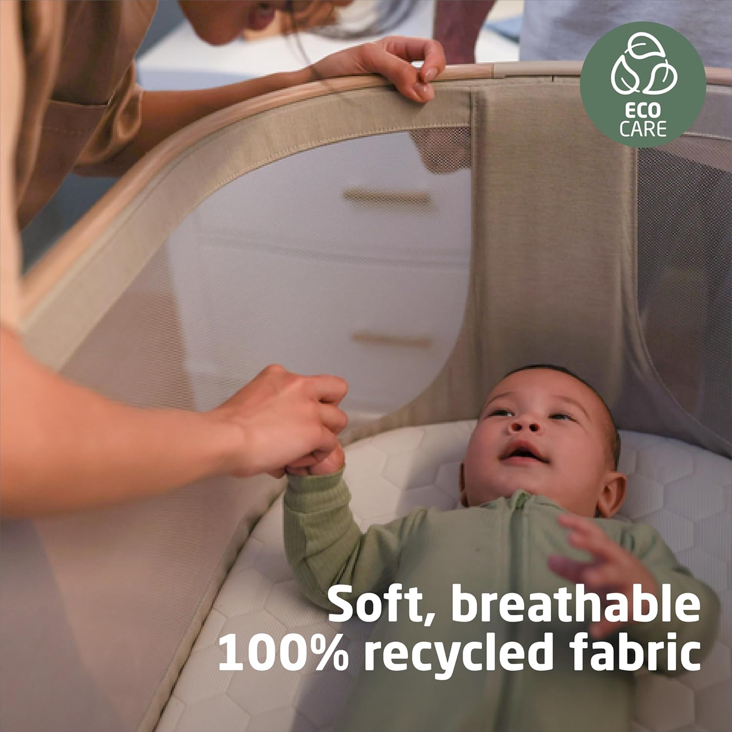 Maxi-Cosi Iora Baby Bassinets Bedside Sleeper, Portable Bassinet, Infant Bedside Sleeper Crib, Height Adjustable, Breathable Mesh, Large Storage Basket, Classic Oat : Baby