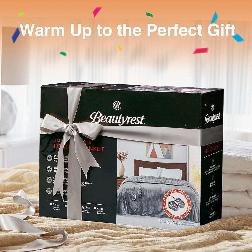 Beautyrest Heated Microlight to Berber Blanket - King