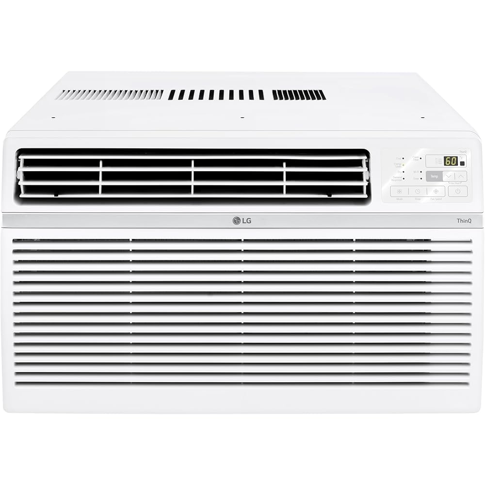 LG LW1224RSMX Window Conditioner, Wi-Fi Enabled w/Remote, 550 Sq.Ft, 4-Way Air Deflection, 3 Cooling and Fan Speeds, 115V, 12000 BTU, White : Home & Kitchen