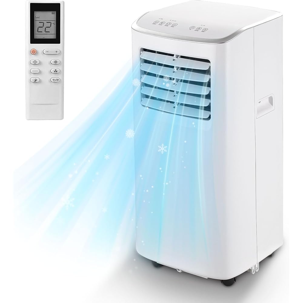 Spürbar 8500BTU Portable Air Conditioner 3-IN-1 with Fan&Dehumidifier AC unit with LED Remote Control up to 450 sq.ft. Room Air Conditioner with Sleep Mode,24H Timer,2 speed,Auto-evaporativ. : Home & Kitchen