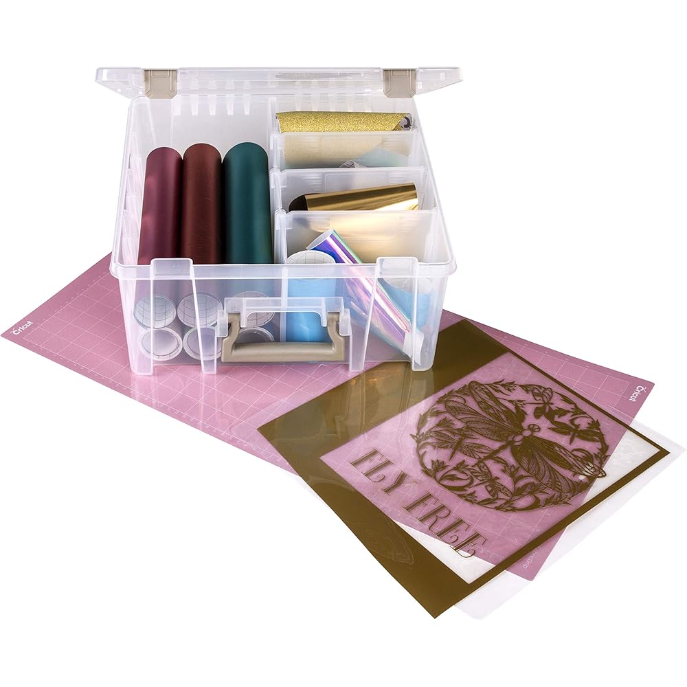 ArtBin 6990ZZ Super Satchel Double Deep 3-Pack, Portable Art & Craft Organizers with Handles, [3] Plastic Storage Cases, Clear & Gold : Home & Kitchen