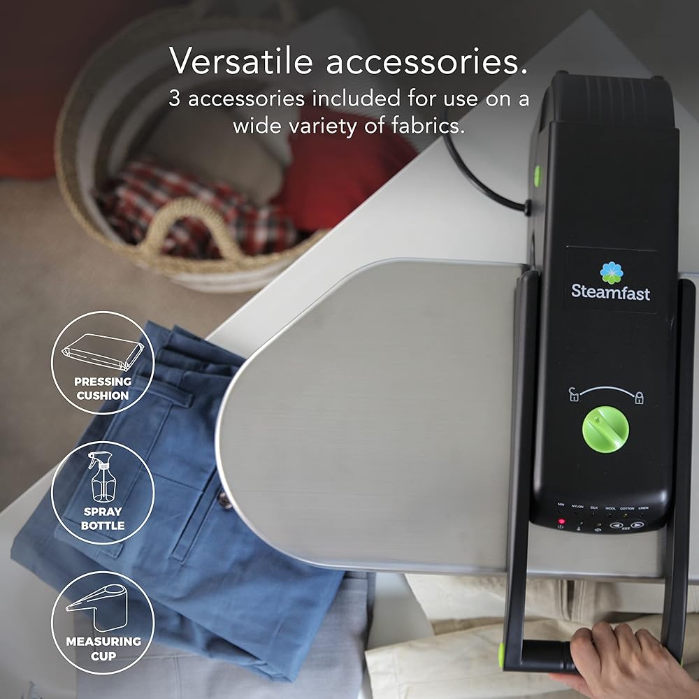 Steamfast SF-680 Digital Steam Press with Multiple Fabric Settings and Steam Burst Function,Stainless/Black : Home & Kitchen