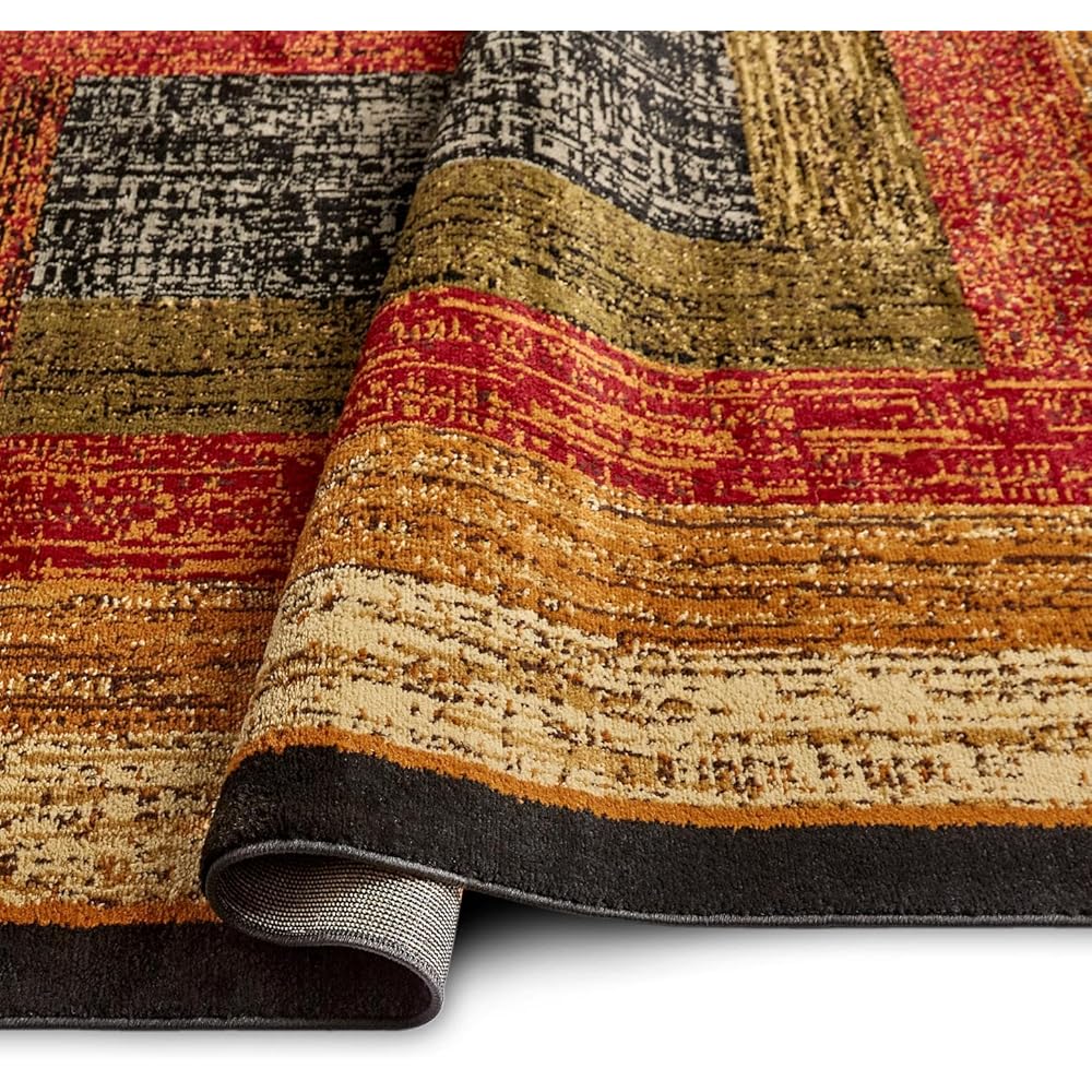 Home Dynamix Royalty Vega Contemporary Geometric Area Rug, Black/Brown, 7'8