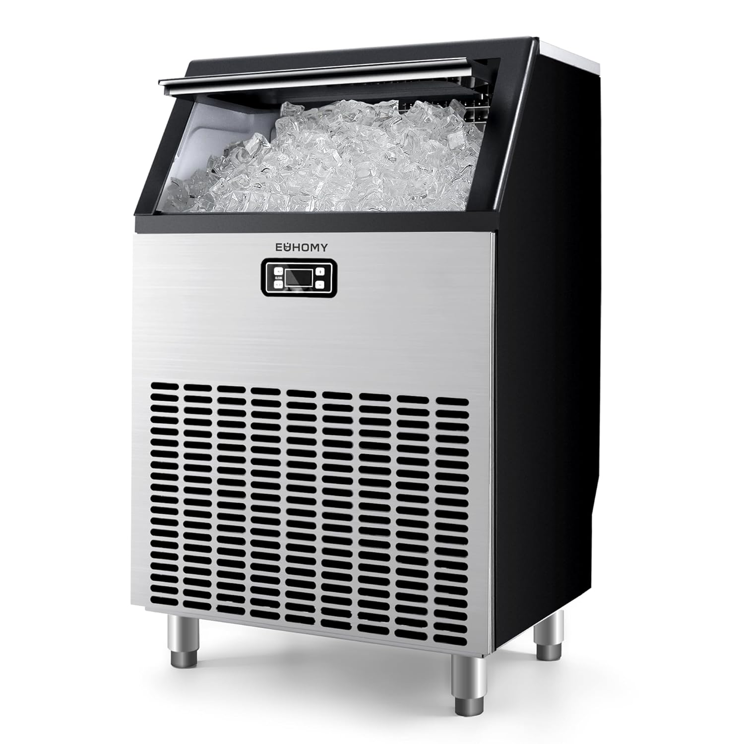 EUHOMY Commercial Ice Maker Machine, 200lbs Daily Output, Under Counter ice Machine with 65lbs Ice Storage Capacity, Perfect for Home/Bar/Restaurant/Outdoor Activities(Stainless Steel) : Industrial & Scientific