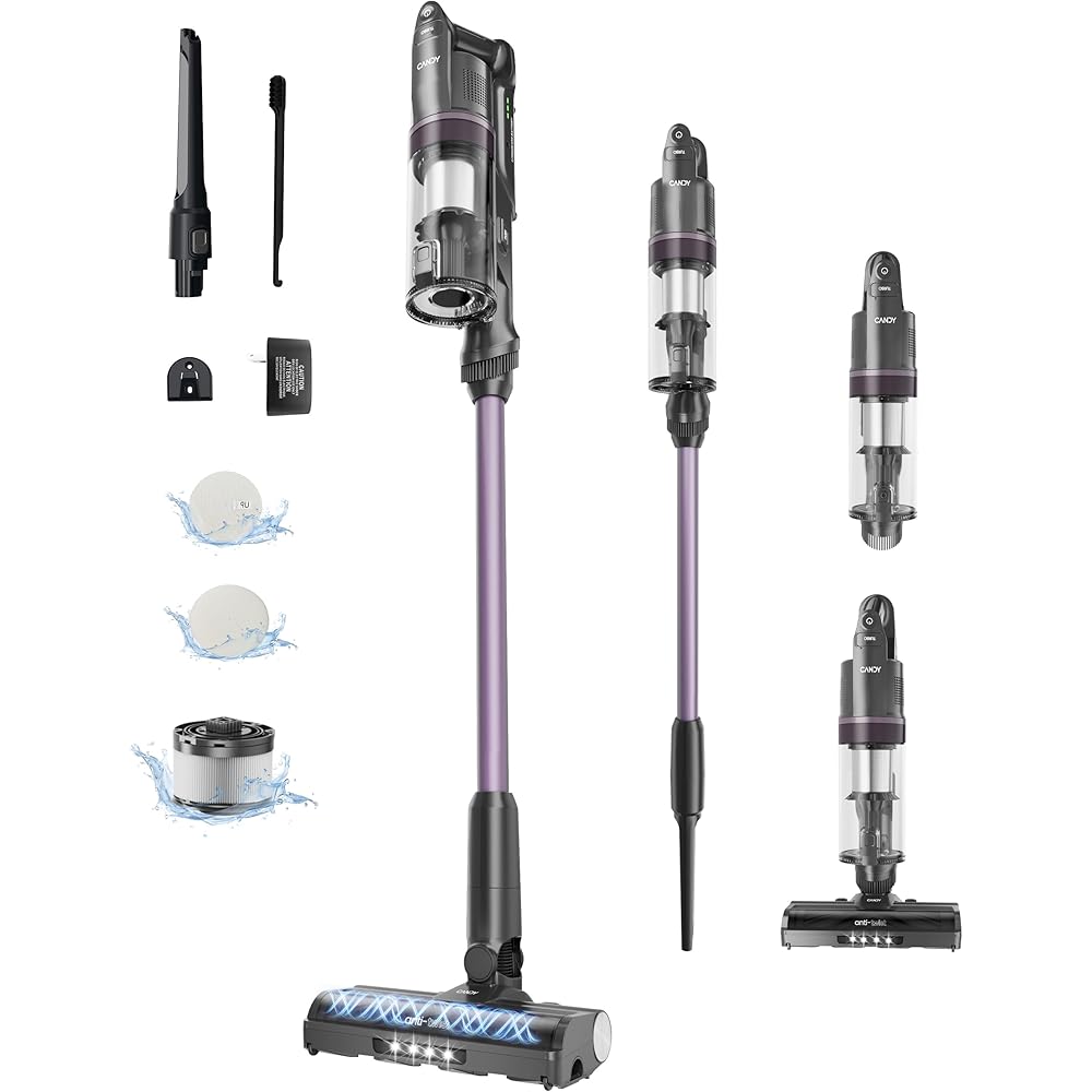 - Candy Cordless Vacuum Cleaner,Stick Lightweight Rechargeable for Home,4.8lb Up to 45Min Runtime,Powerful Suction, Anti-Hair Wrap, Self-Standing,180° Flat 150° L/R,Hard Floor Pet Hair Carpet