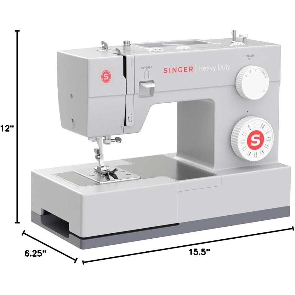 SINGER Heavy Duty 4423 High Speed Sewing Machine with Accessory Kit | Strong Motor With Enhanced Piercing Power, 97 Stitch Applications, Full Metal frame, 1-step Buttonhole & LED Light