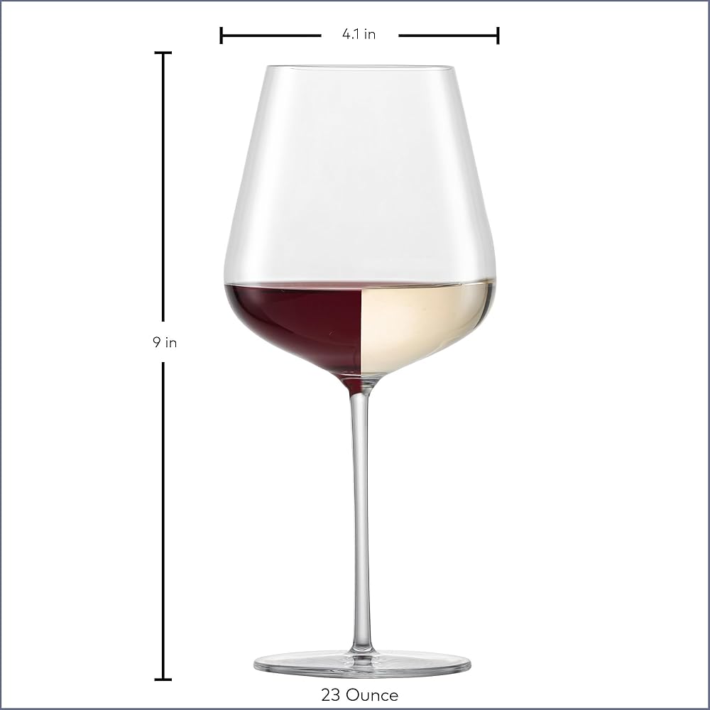 | Zwiesel Glas Vervino Allround Glass (Set of 6), Wine Glasses for Red, White and Sparkling Wine, Dishwasher-Safe Tritan Crystal Glasses, Made in Germany (23 Ounce): Wine Glasses