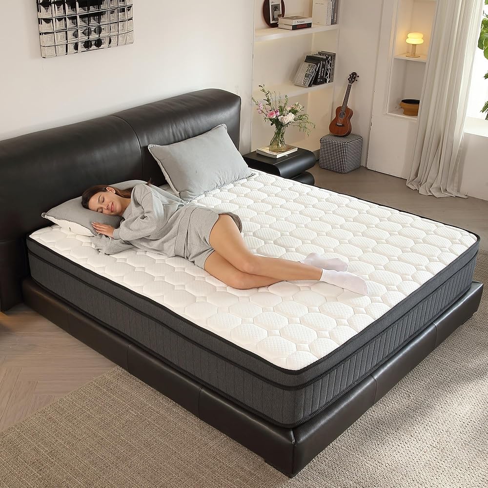 Queen Mattress in a Box, 10 Inch Hybrid Individually Wrapped Pocket Coils, Fiberglass Free Breathable Mattress Queen Size for Pressure Relief, CertiPUR-US, 100-Night Trail : Home & Kitchen