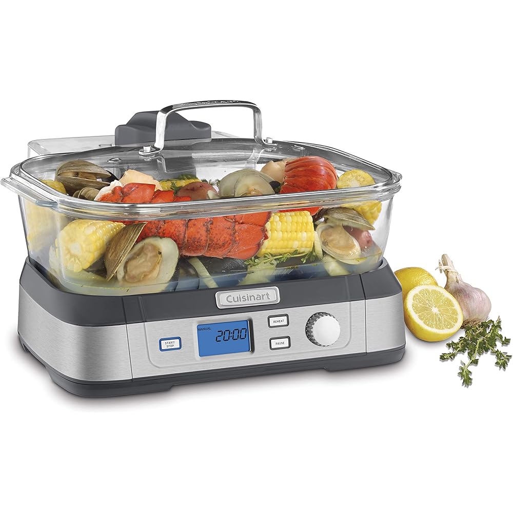 Cuisinart STM-1000 Digital Cook Fresh Digital Glass Steamer, Stainless Steel: Home & Kitchen