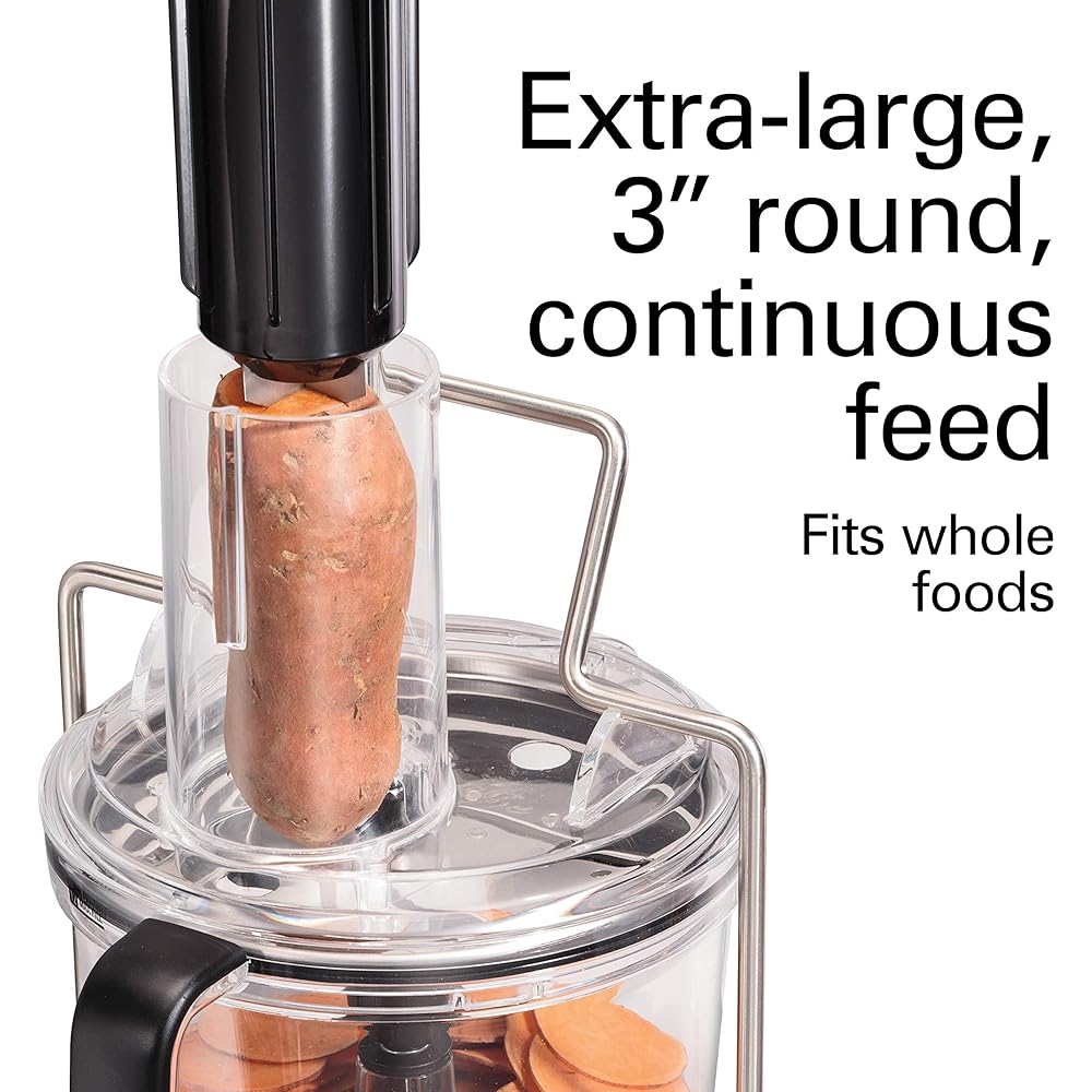 Hamilton Beach Professional Stack & Snap Food Processor & Veggie Spiralizer for Slicing, Shredding and Kneading, Extra-Large 3