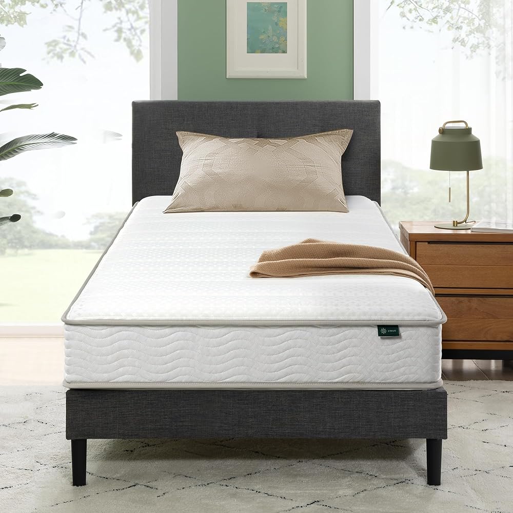 ZINUS 6 Inch Foam and Spring Hybrid Mattress [New Version], Twin, Medium Firmness, Durable Support, Certified Safe Foams & Fabric, Mattress in A Box : Home & Kitchen