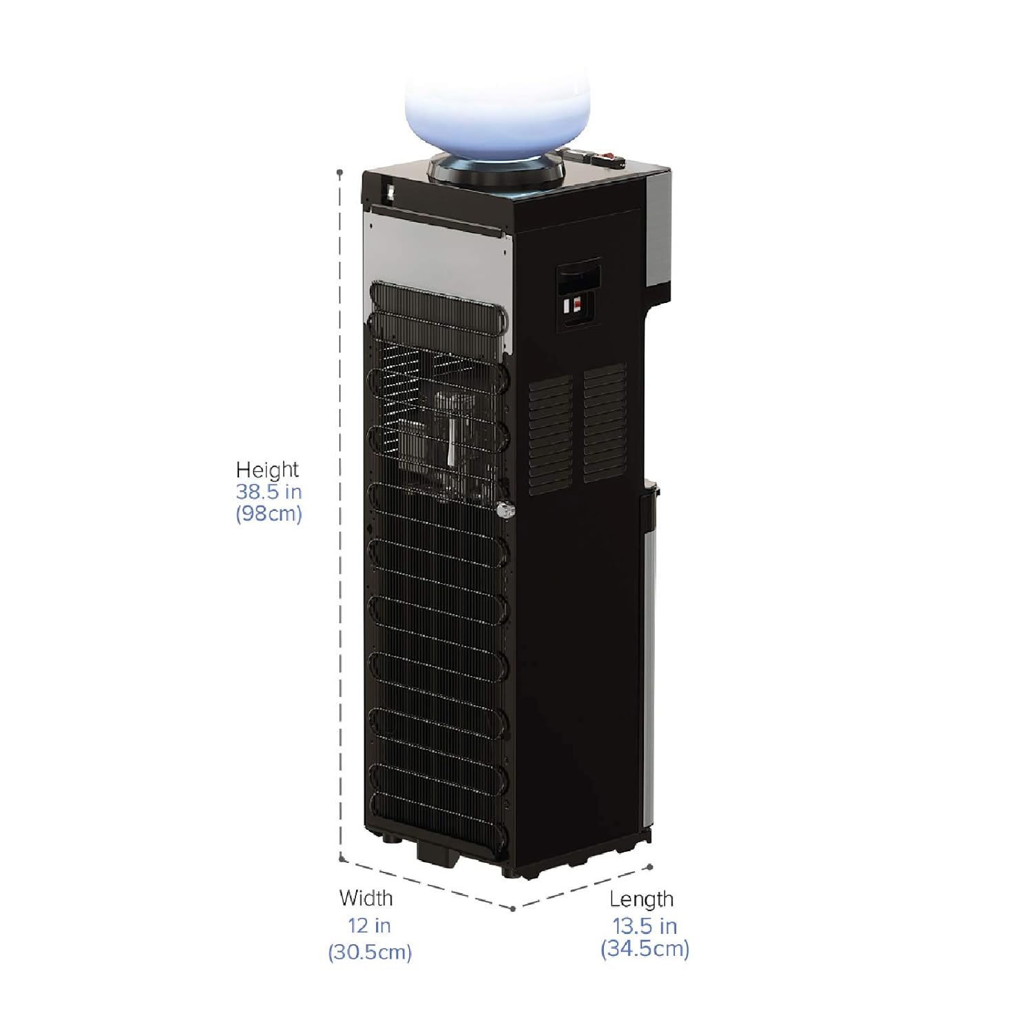Brio Limited Edition Top Loading Water Cooler Dispenser - Hot & Cold Water, Child Safety Lock, Holds 3 or 5 Gallon Bottles - UL/Energy Star Approved : Home & Kitchen