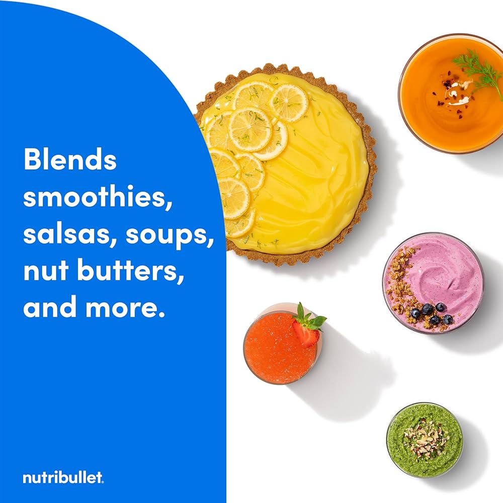 nutribullet® SmartSense Blender Combo, 1400W, 64oz Pitcher, 32oz & 24oz Cups, 5-Speed, Smoothies, Ice and Frozen Fruit, Nut Milk, Soup, Gunmetal Gray, NBF50700: Home & Kitchen
